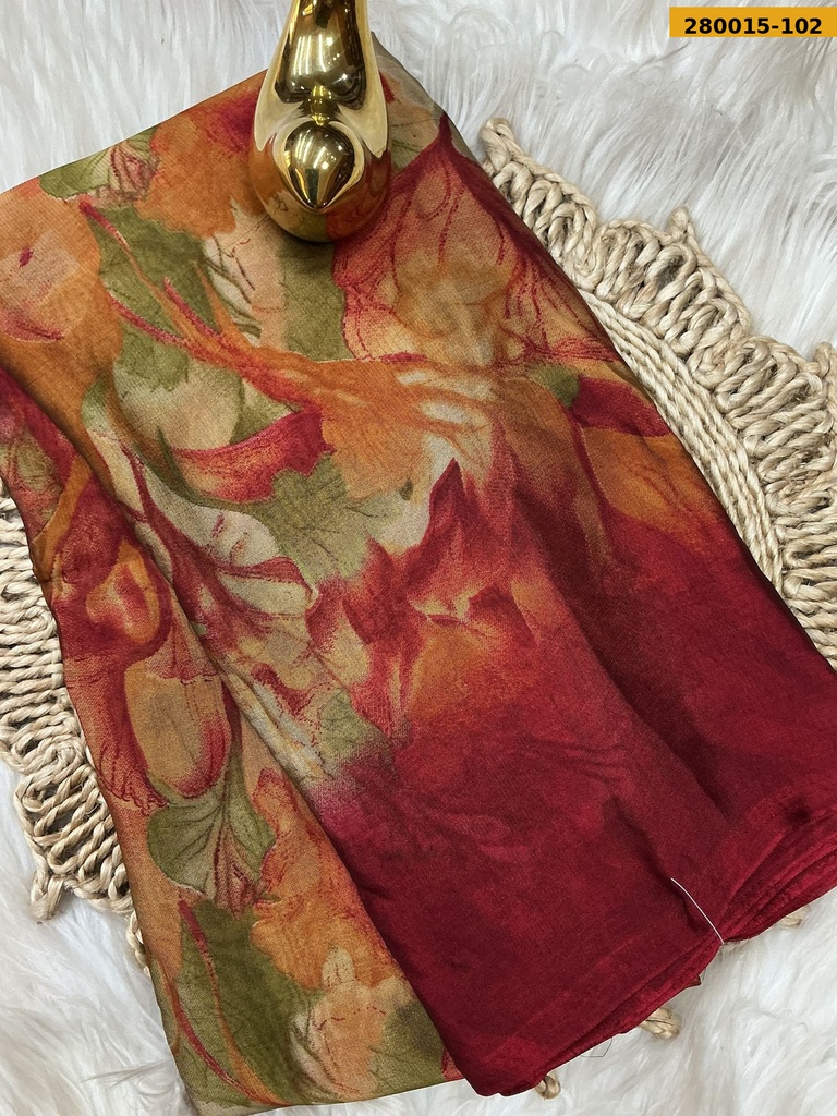 Fancy Metallic chiffon saree