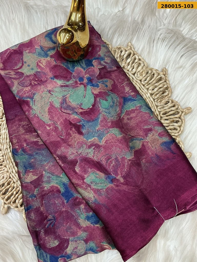 Fancy Metallic chiffon saree
