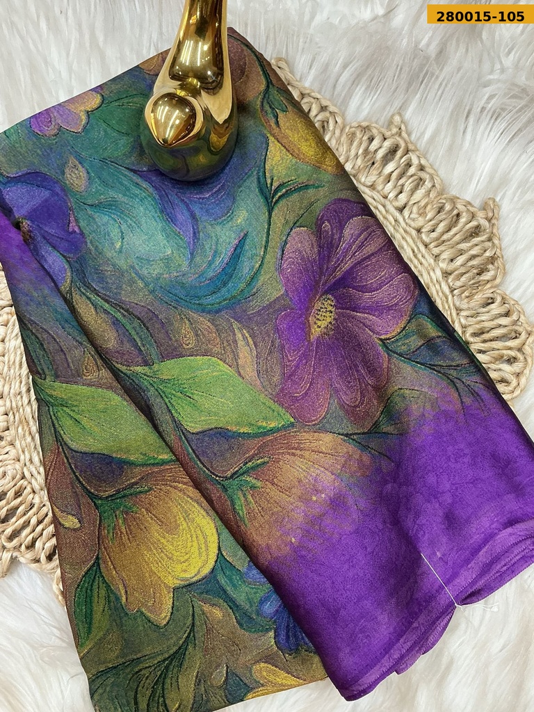 Fancy Metallic chiffon saree