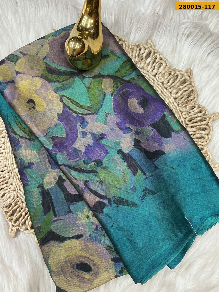 Fancy Metallic chiffon saree