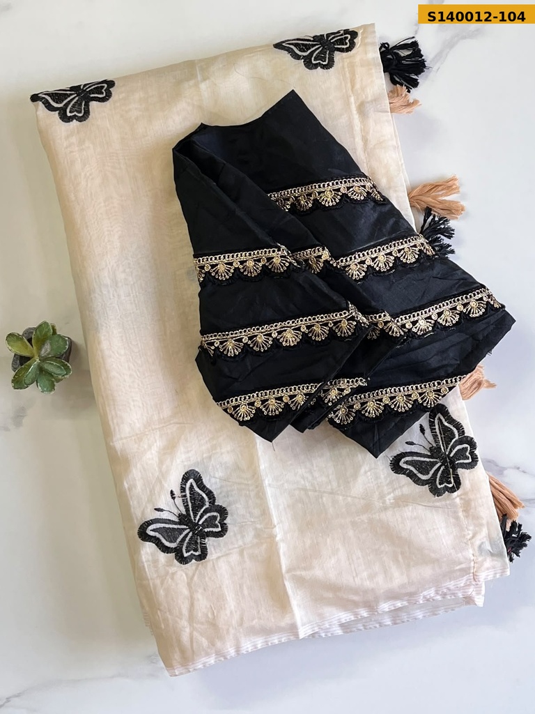 Chanderi Embroidery Saree