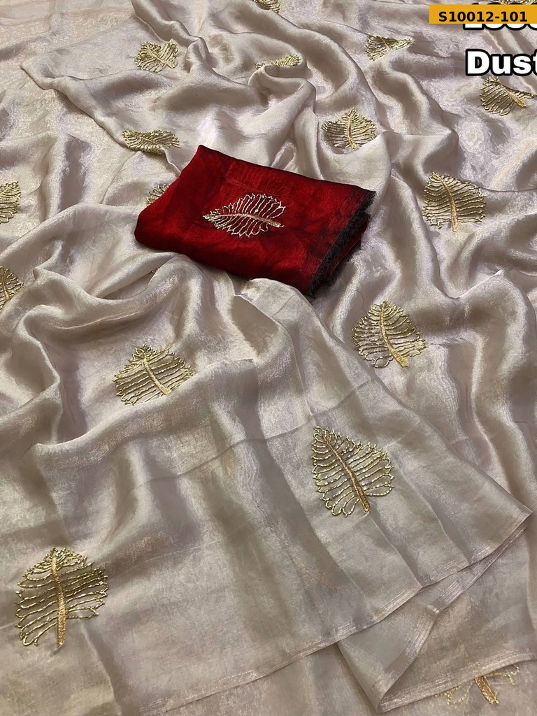 Fancy Soft Space Silk Embroidery Saree