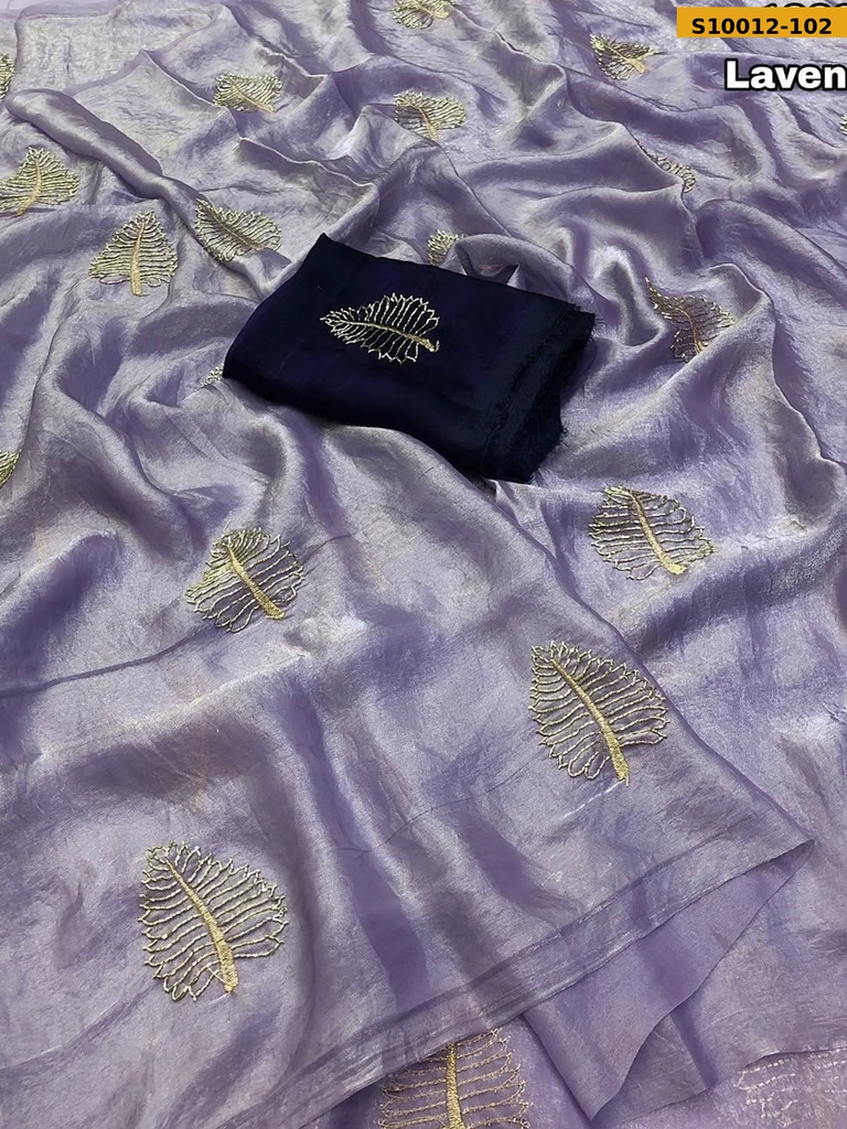 Fancy Soft Space Silk Embroidery Saree