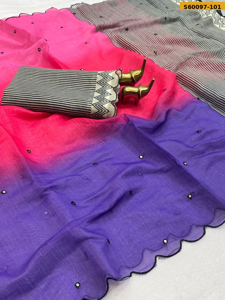 Fancy Soft Linen Cotton Saree