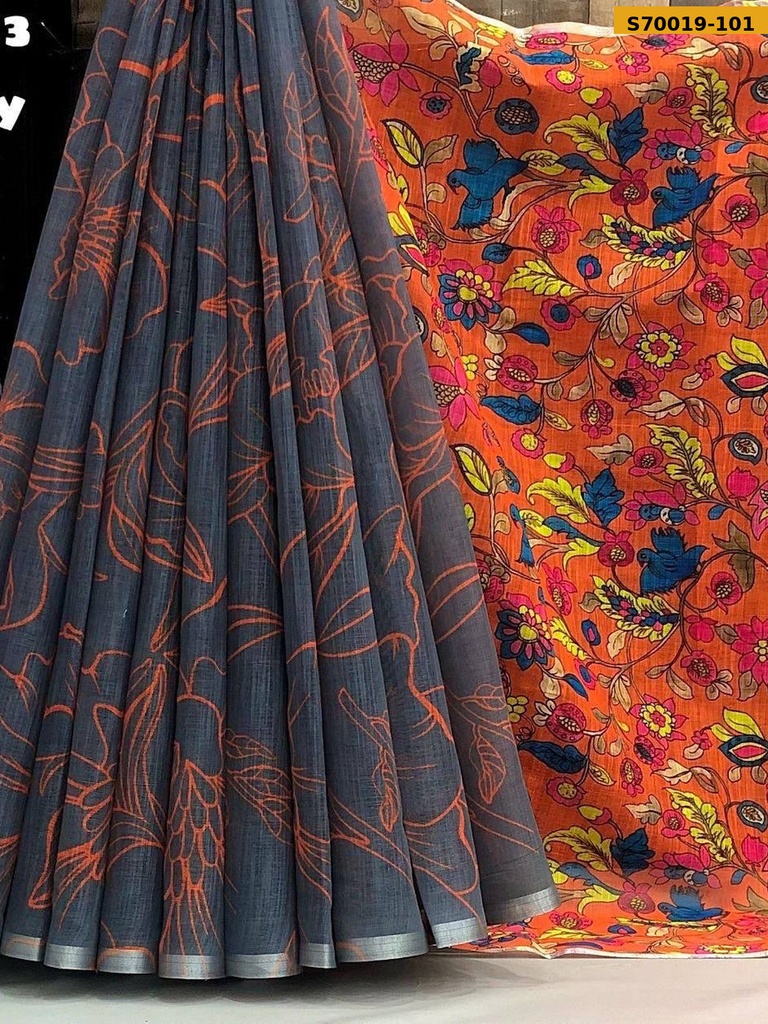 Fancy Soft Linen Saree