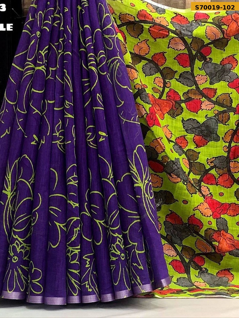 Fancy Soft Linen Saree