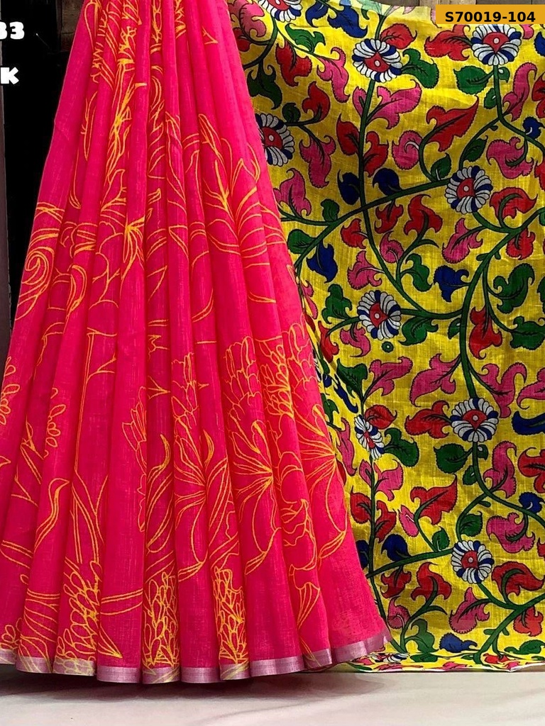 Fancy Soft Linen Saree
