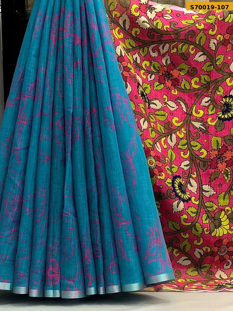 Fancy Soft Linen Saree