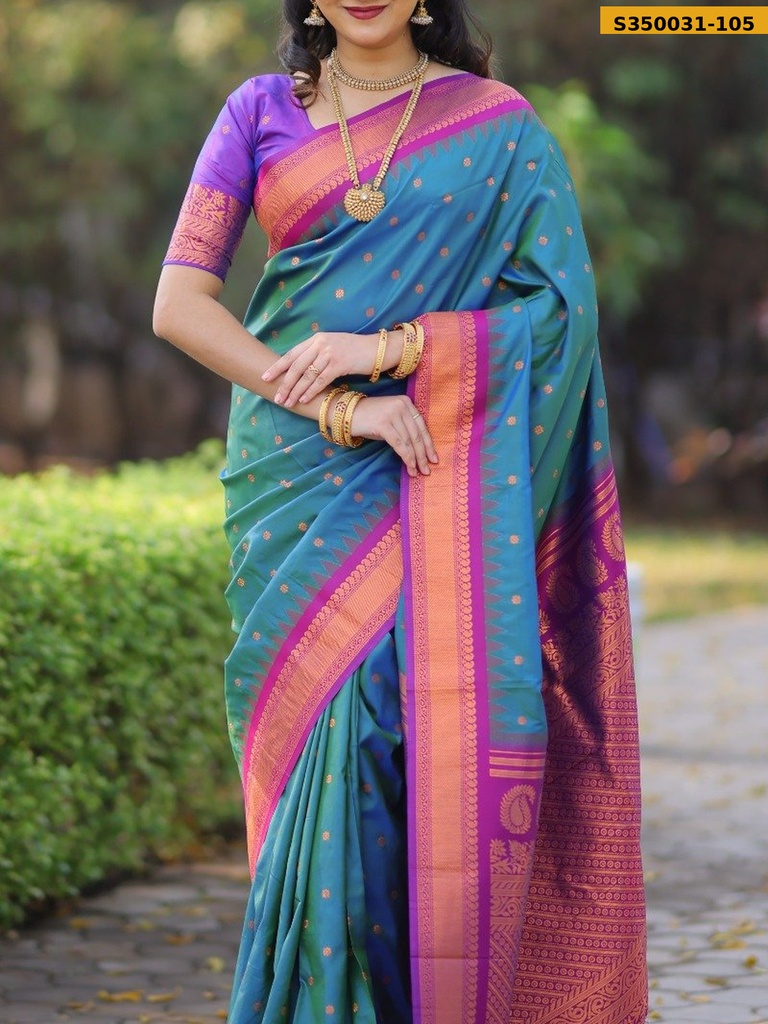 Kanji Gadwal Silk Saree
