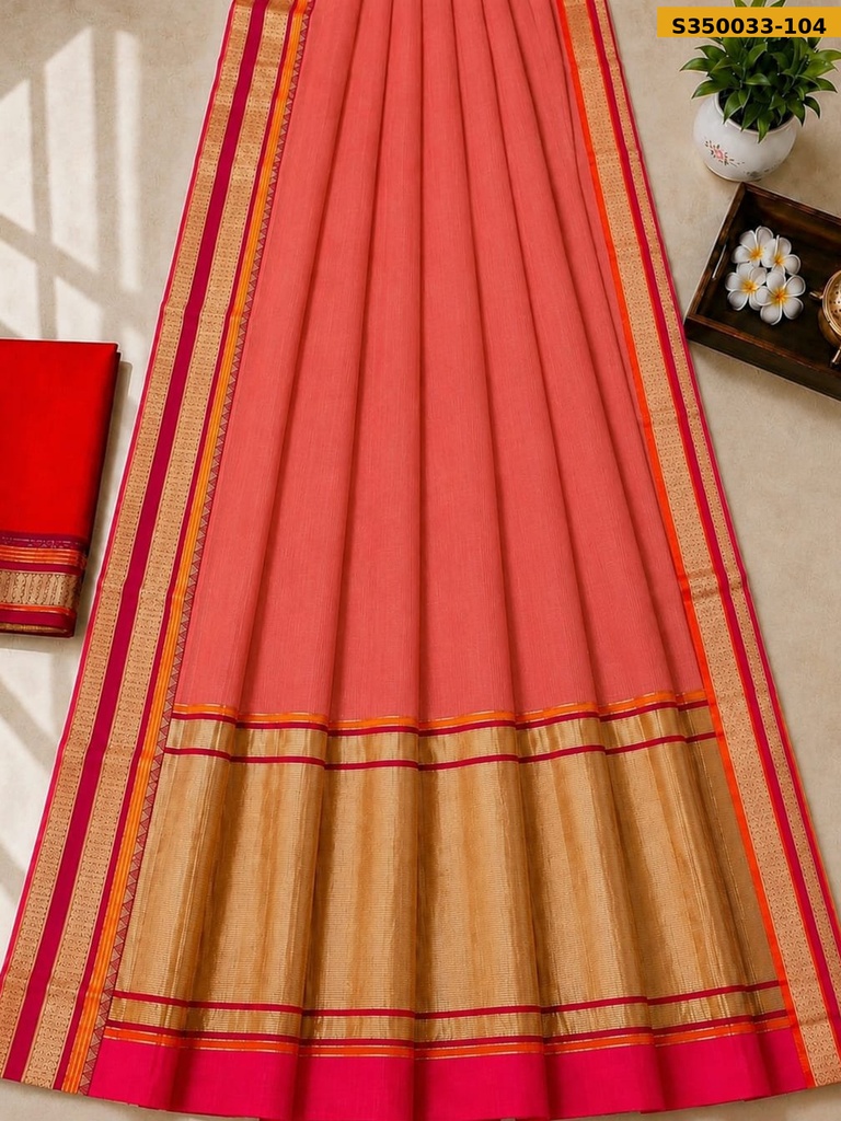 Fancy Cotton Checks Saree