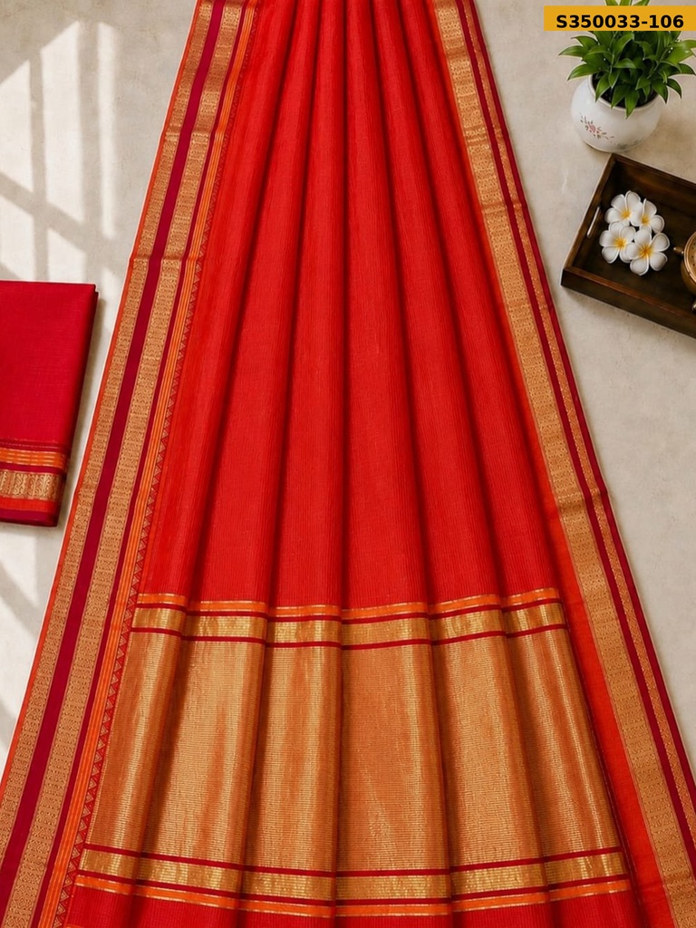 Fancy Cotton Checks Saree