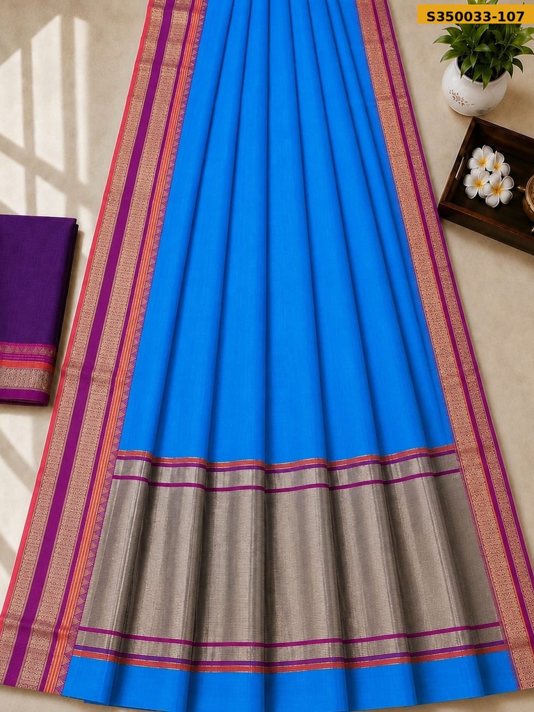 Fancy Cotton Checks Saree