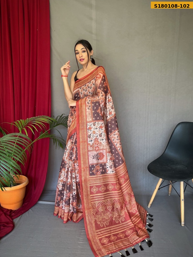 Fancy Cotton Kashmiri  Printed Sarees