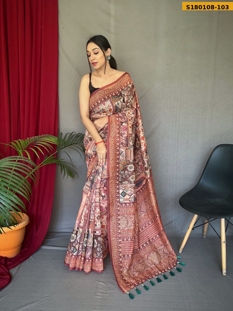 Fancy Cotton Kashmiri  Printed Sarees