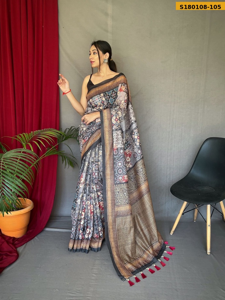 Fancy Cotton Kashmiri  Printed Sarees