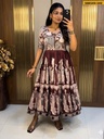 Fancy Muslin Silk Kalamkari Frocks