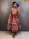 Fancy Muslin Silk Kalamkari Frocks