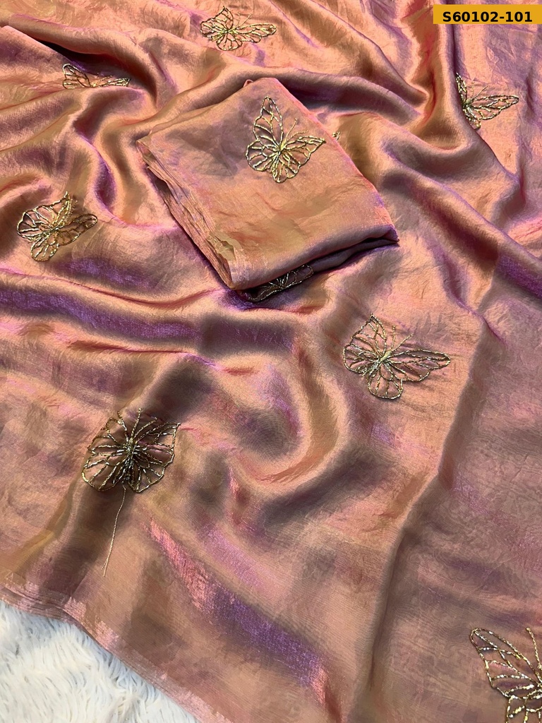 Fancy Space Silk Butterfly Saree