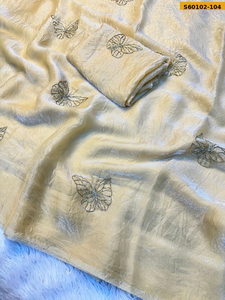 Fancy Space Silk Butterfly Saree
