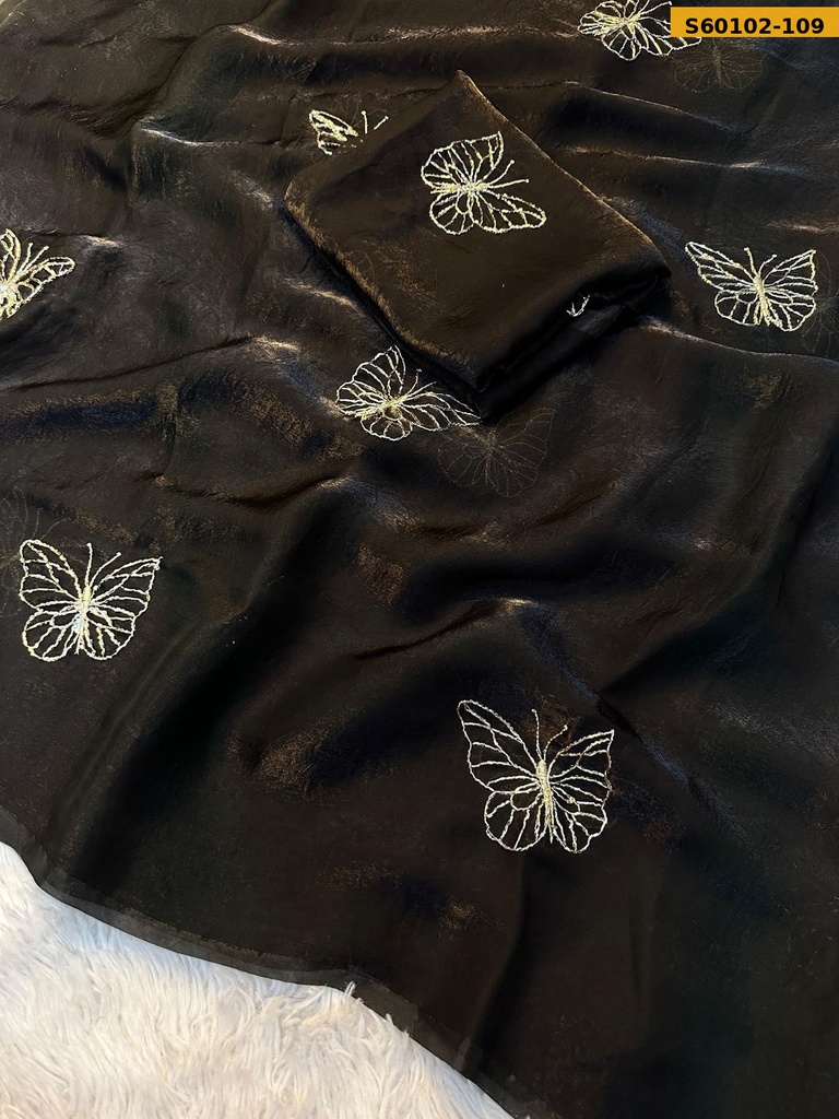 Fancy Space Silk Butterfly Saree