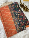 Ikkatkari Fancy Chanderi Silk Saree