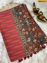 Ikkatkari Fancy Chanderi Silk Saree