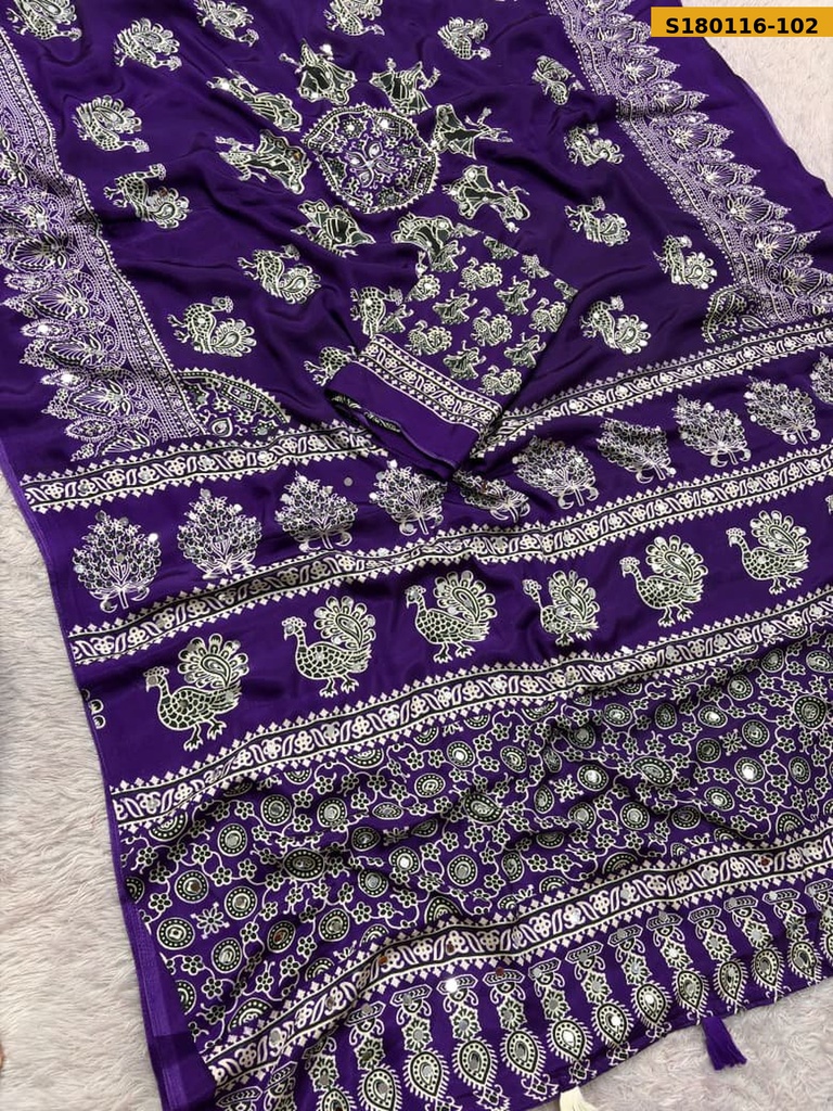 Fancy Japan Satin Saree