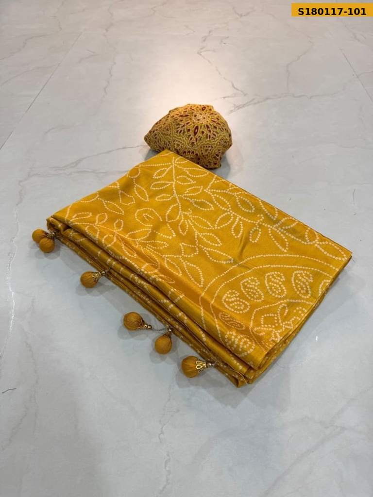 Fancy Crepe Gajji Silk Saree