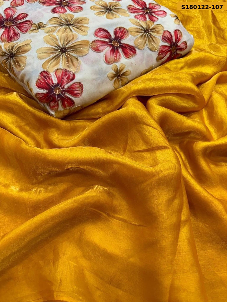 Fancy Space Satin Silk Sarees