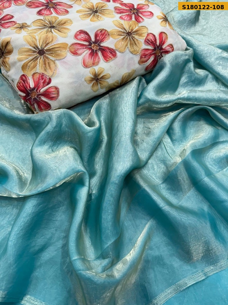 Fancy Space Satin Silk Sarees