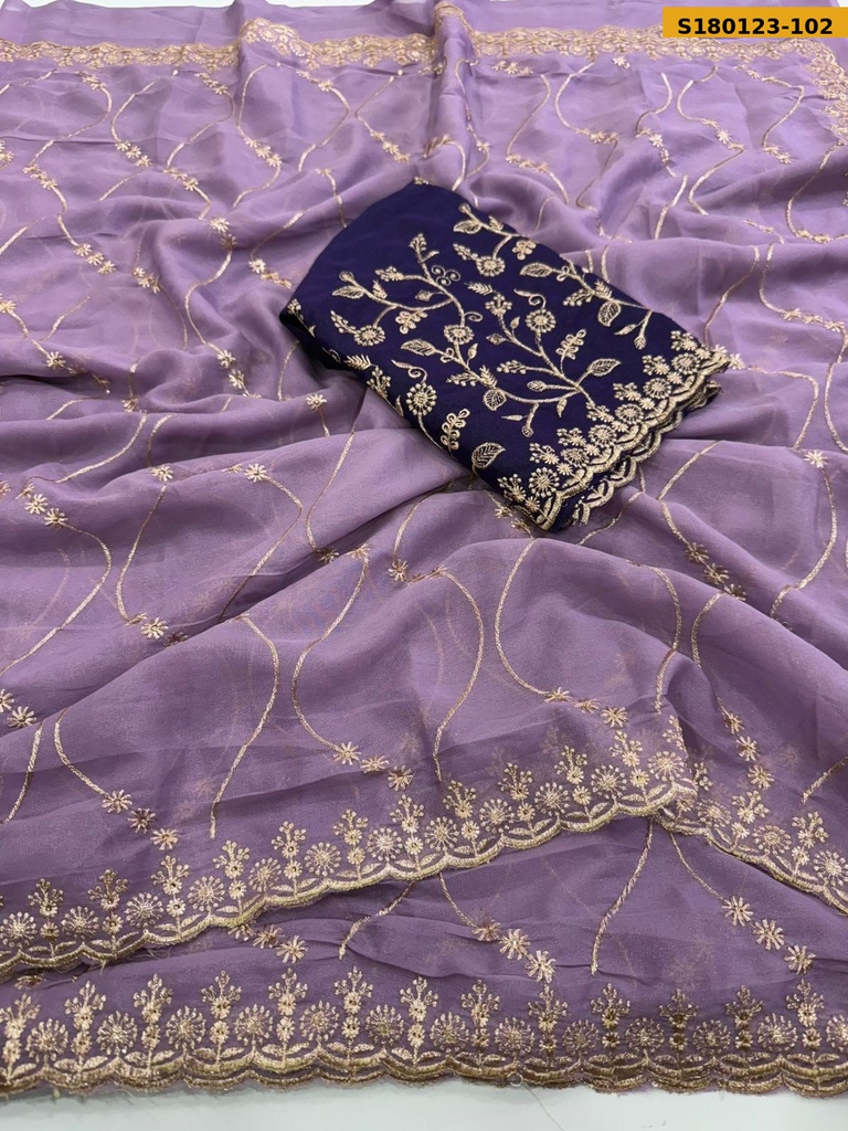Fancy Star Georgette Saree