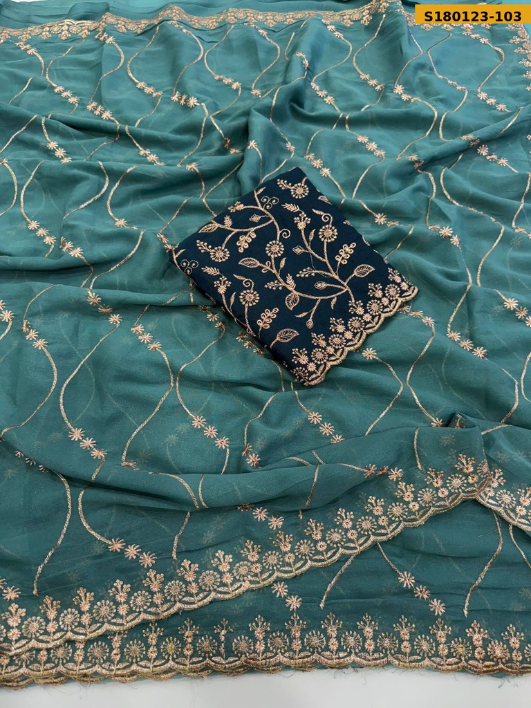 Fancy Star Georgette Saree