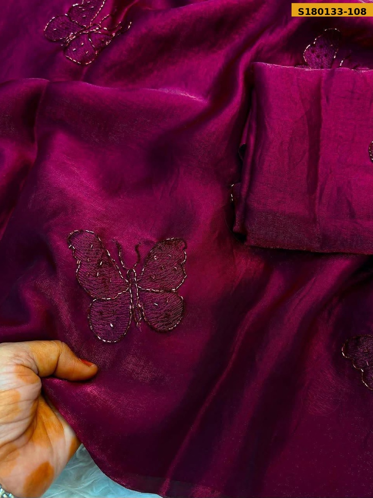Fancy Space Satin Saree