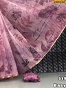 Fancy Organza Floral Digital Printed Saree