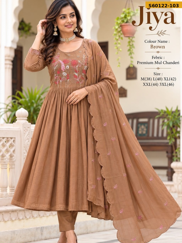 Fancy Mul Chanderi 3 Piece Set