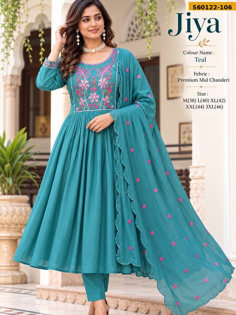 Fancy Mul Chanderi 3 Piece Set