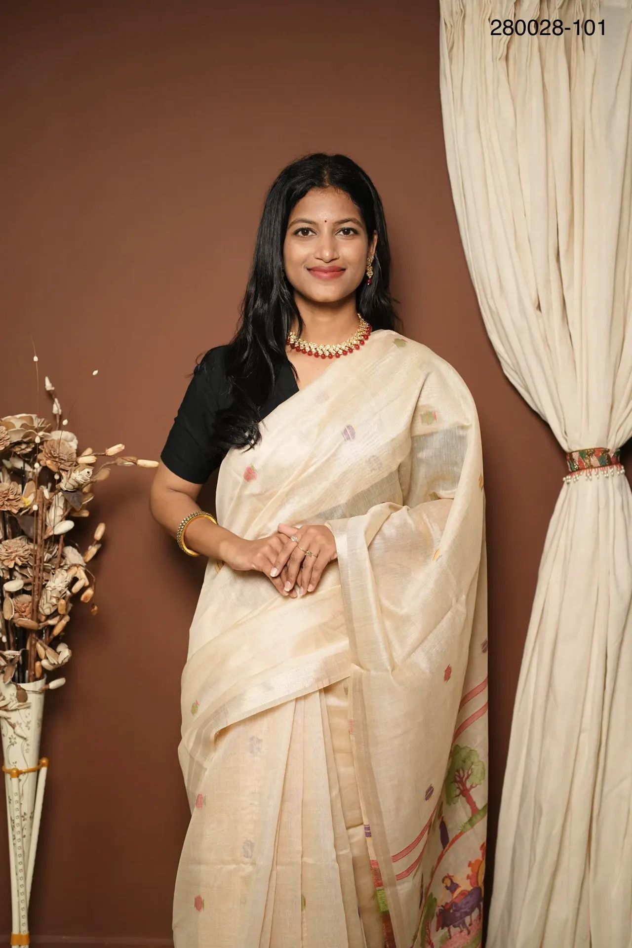 Fancy Milan Muga Cotton saree