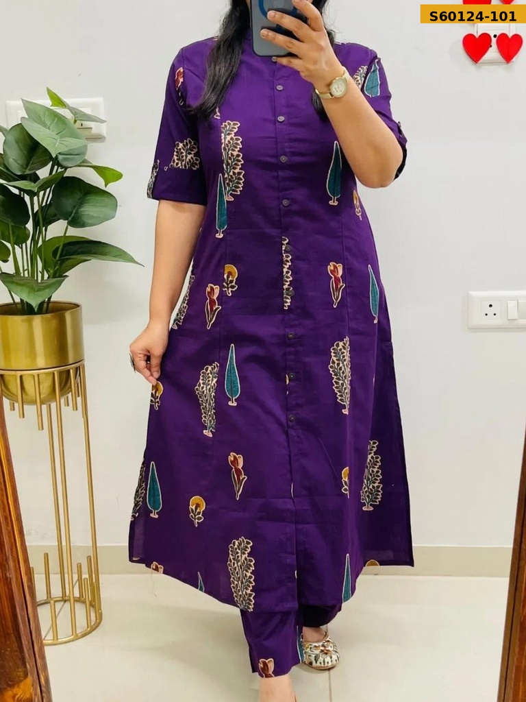 Fancy Blended rayon cotton Coord set