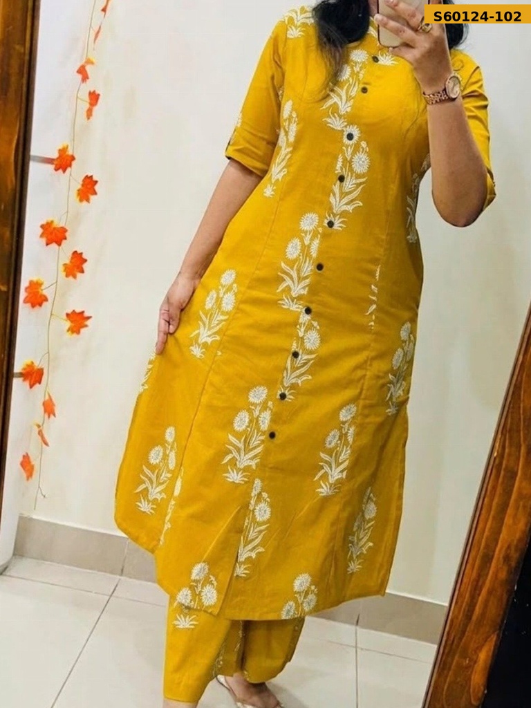 Fancy Blended rayon cotton Coord set