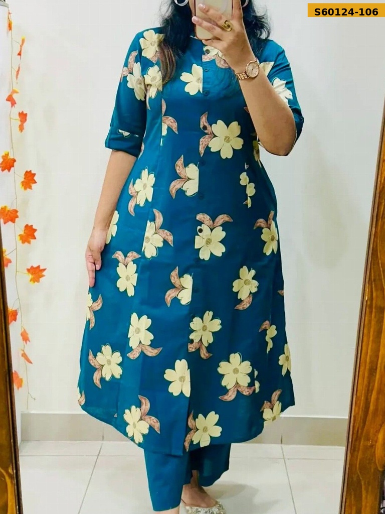 Fancy Blended rayon cotton Coord set