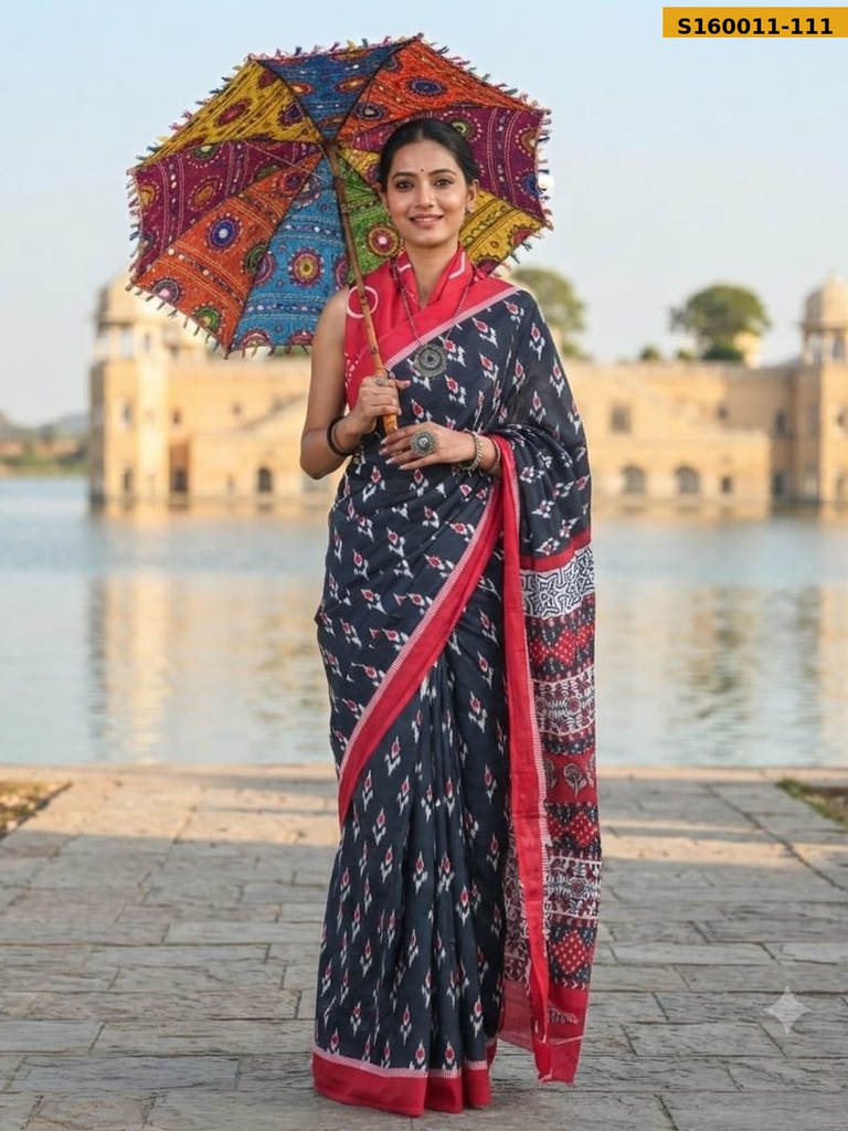 Fancy  Mulmul Cotton Sarees