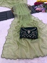 Fancy Two-Tone NC Moss Butti Saree