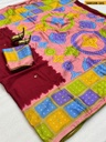 Fancy Moss Bhandhani Printed Saree