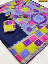 Fancy Moss Bhandhani Printed Saree