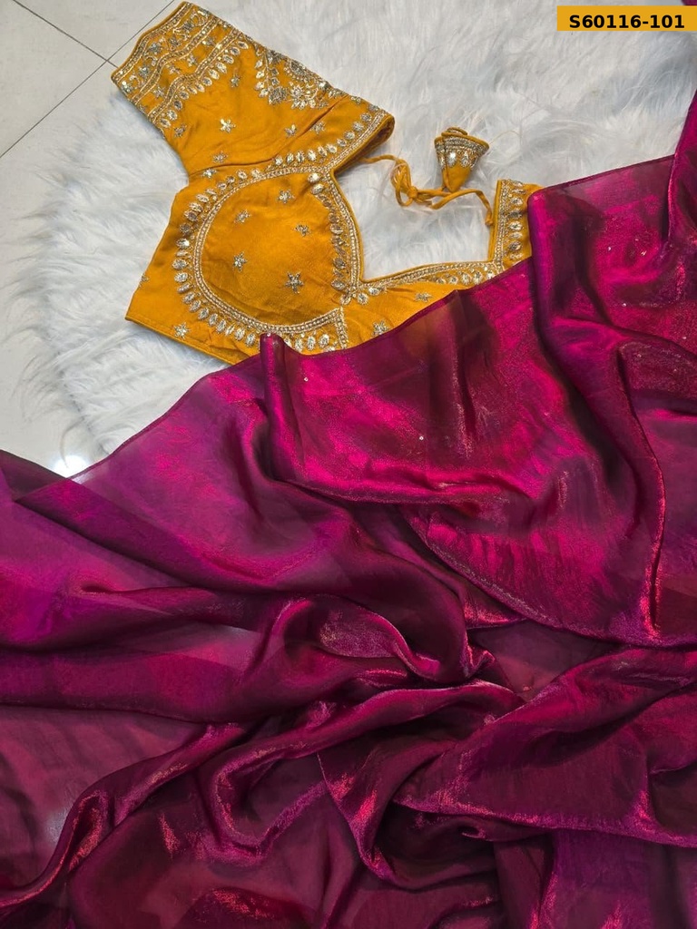 Fancy Space Satin Saree