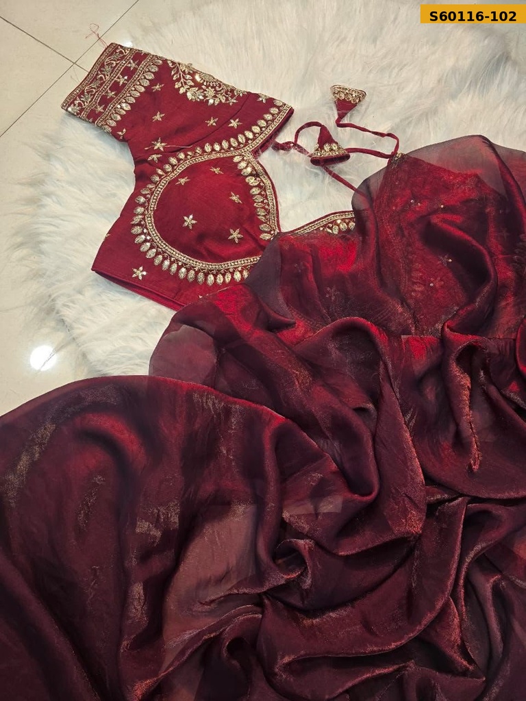 Fancy Space Satin Saree