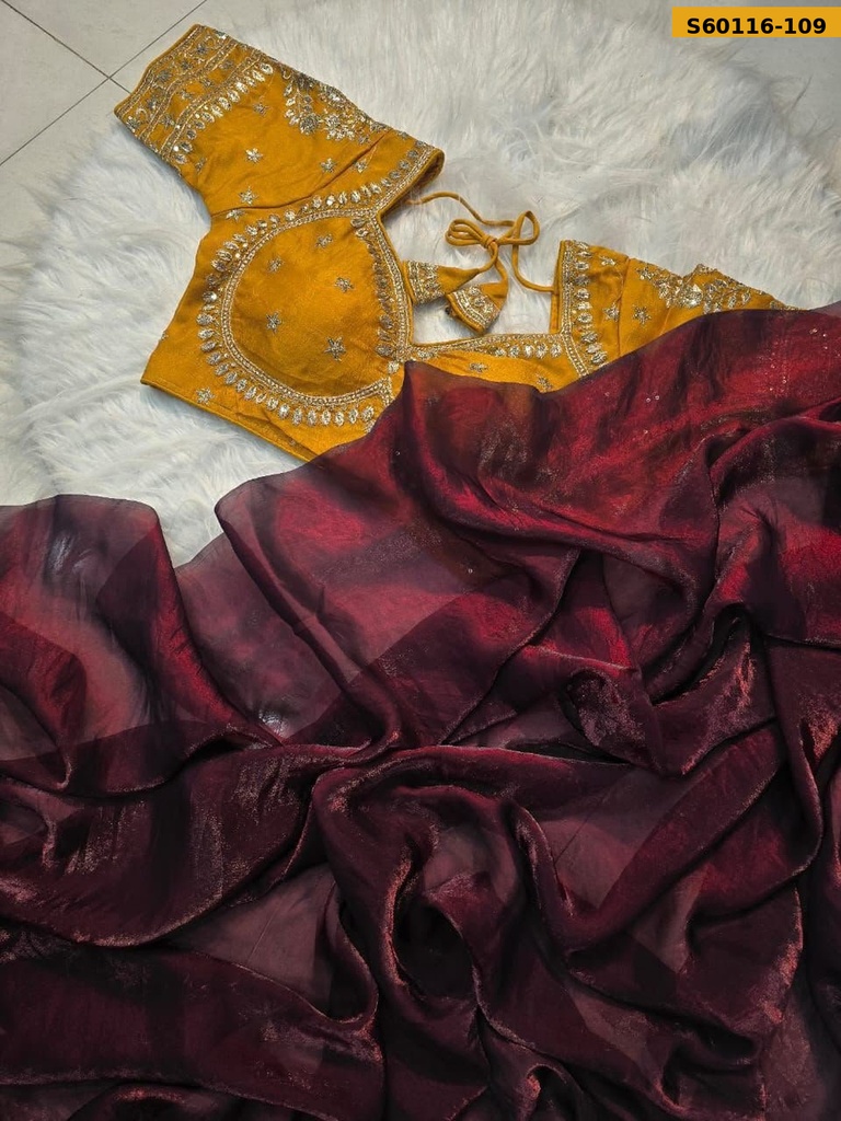 Fancy Space Satin Saree