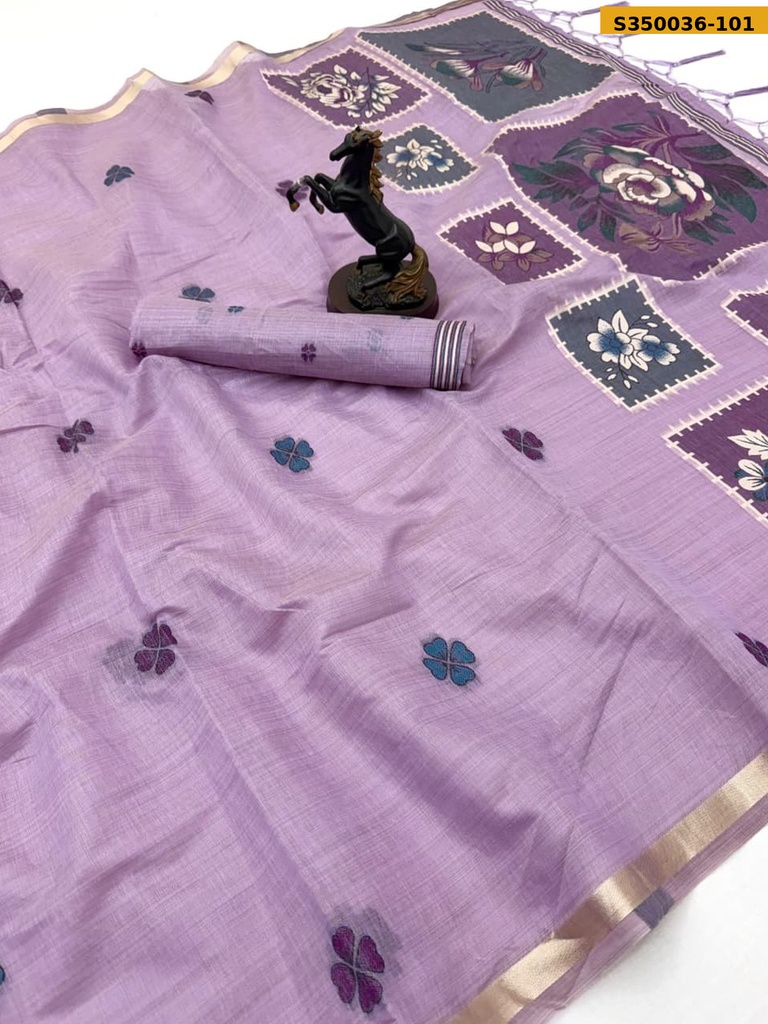 Fancy Muga Cotton Jamdhani Saree