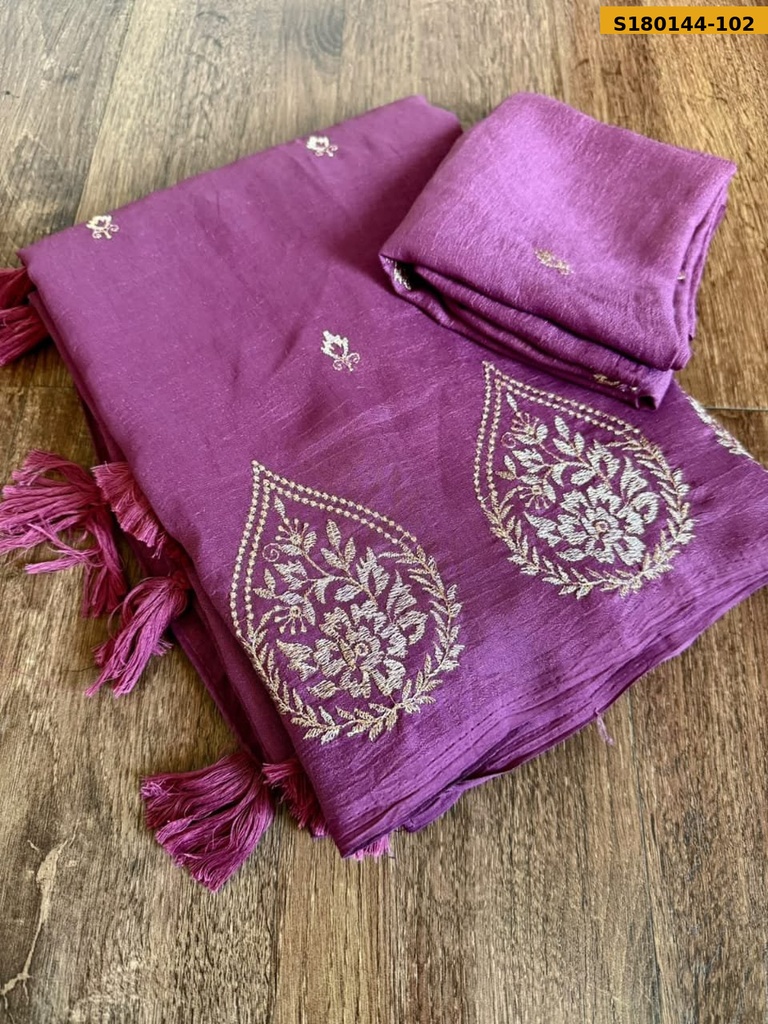 Fancy Viscose Embroidery Saree