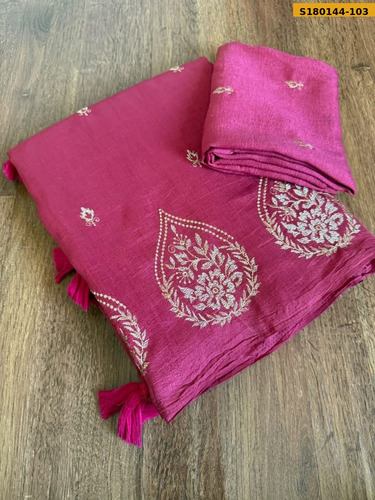 Fancy Viscose Embroidery Saree